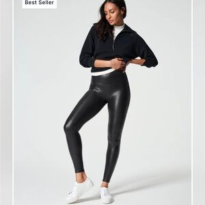 Spanx faux leather Black High-Waisted Leggings
